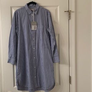 NWT Everlane Blue and White Striped Shirtdress || Size 4